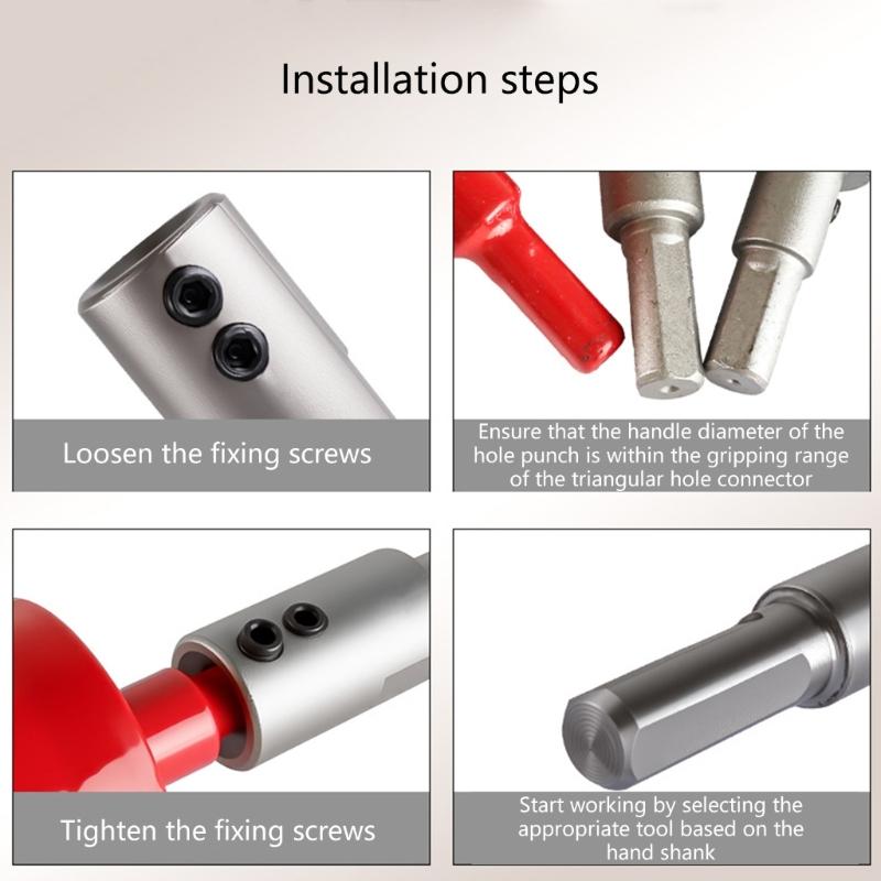 Power Tool Extension Rod Triangular Shank Fastener For Thin Sheet Metal Aluminum Cutting Extension Rod Accessories