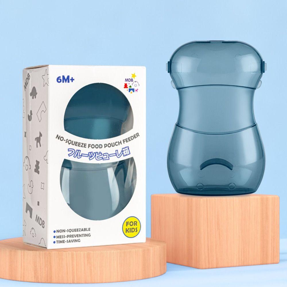 

Простая в эксплуатации коробка для фруктового пюре с защитой от сдавливания, держатель для детского пакета, многоразовый пакет для младенца синий