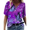 Summer Cat Butterfly 3D Printed Women's T-shirt Retro Street Wear T-shirt