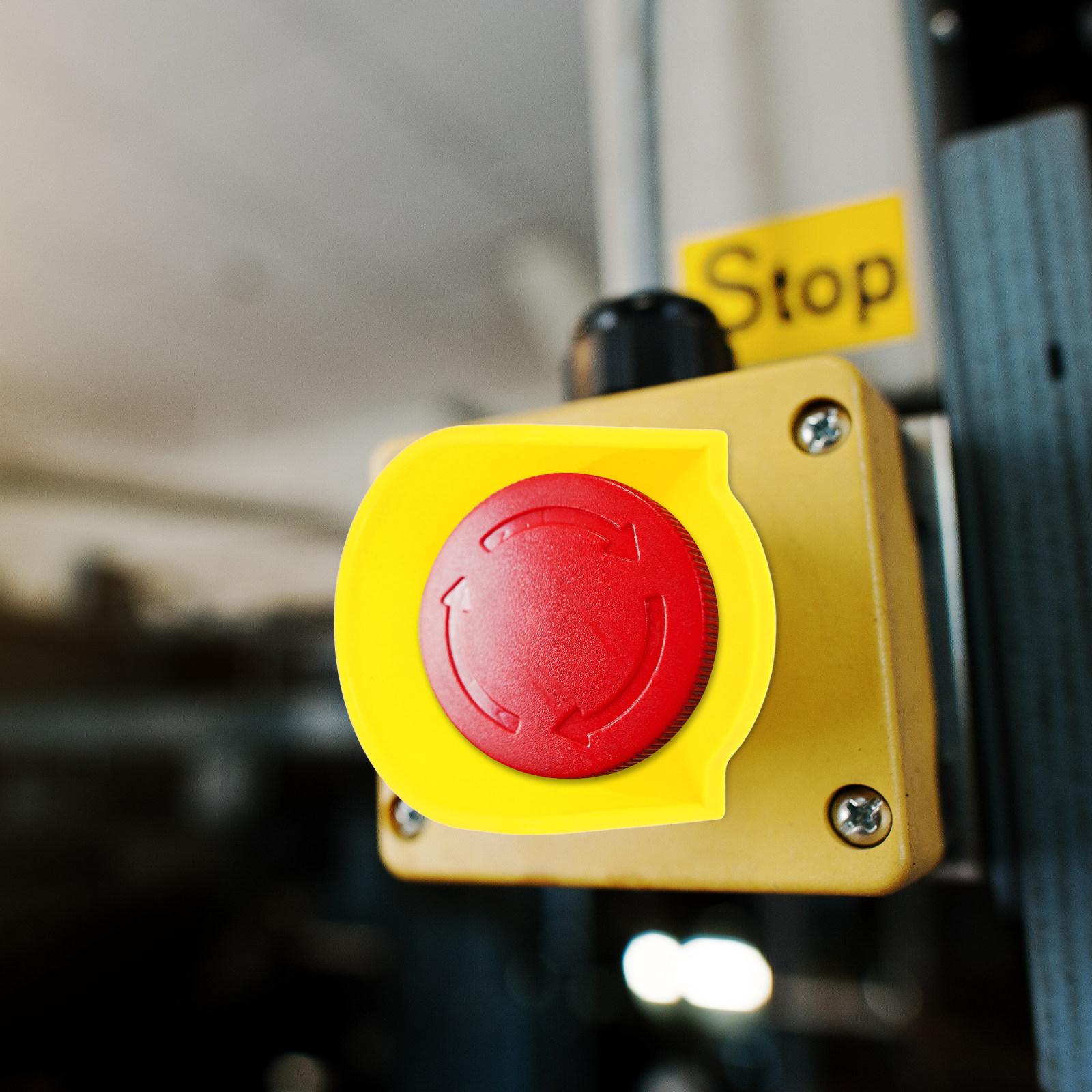 

Emergency Stop Button Cover Clear Protective Guard Sturdy Safety Button Protector Suitable for Machines Home Garden Garage other