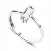 Silver Ring with Rectangular Cubic Zirconia Cheap 925