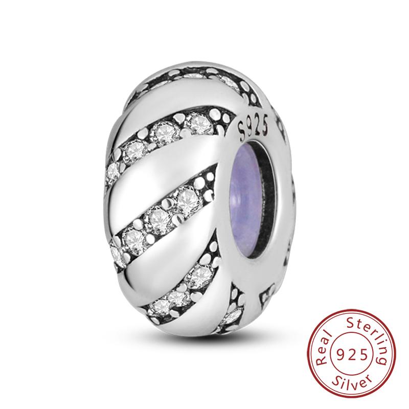 Fit Original Charms Beads Copper Clip Charms Zircon Silicone Spacer Beads For Bracelet Women Diy Gift Party