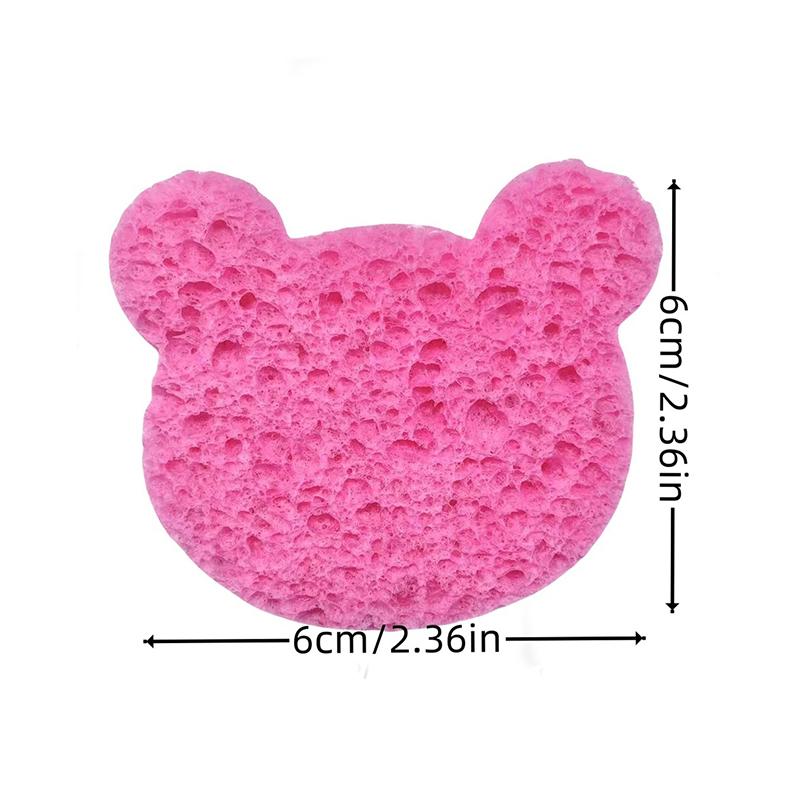 10/50 Stück Herz Natürliche Holzpulpe Schwamm Zellulose Kompresse Kosmetikpuffer Gesichtswaschschwamm Gesichtspflege Reinigung Make-up-Entferner Werkzeug