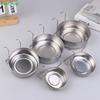 Anti-Spill Pet Feeding Bowls - Durable Stainless Steel with Hooks for Crates & Cages