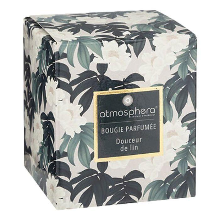 Bougie parfumée "Neda'" 110 g pot verre bois Atmosphera.