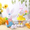 Adorable Bunny Holding Radish & Flower Doll: Plushie, Ornament, Home Decor, Easter & Christmas Gift