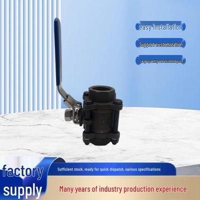 Carbon Steel High-Temperature Threaded Ball Valve - Three-Piece, Manual, High-Pressure, Butt Weld Pipeline Switch