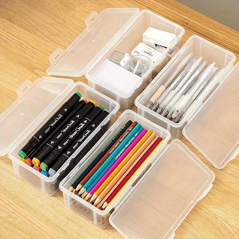 Non-Toxic 4/2/1Pcs Pencil Case Box Pp Pencil Box Multi-Function Stationery Organizer School Supplies For Office Pen Box Kits Sacs Pen Box