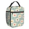 Abstract Flowers Orla Kiely Portable Lunch Box Leakproof Scandinavian Style Thermal Cooler Food Insulated Lunch Bag Kids School