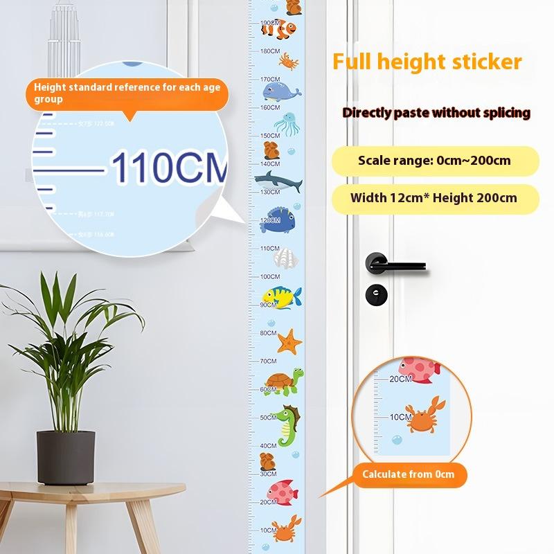 Height 2M Cartoon Wall Sticker Measuring Instrument Ruler For Measuring Height Sticker Wallpaper Growth Chart Can Be Removed