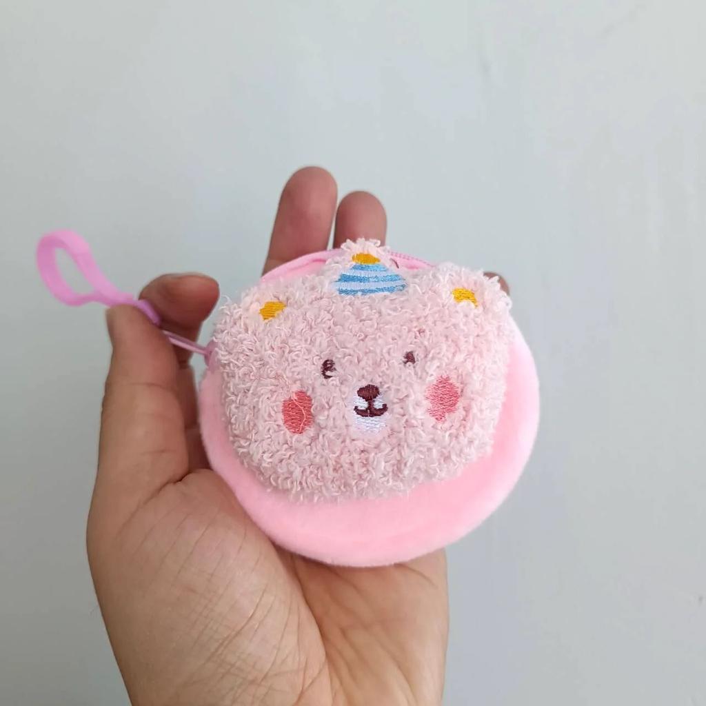 Creative Purse Cartoon Frog Animal Cute Zipper Plush Three-dimensional Coin Purse Pouch Purse Earphone Wallet Key Bag