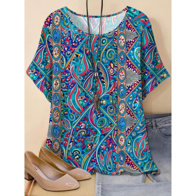 

Large size women s round neck loose short sleeve T-shirt 8XL