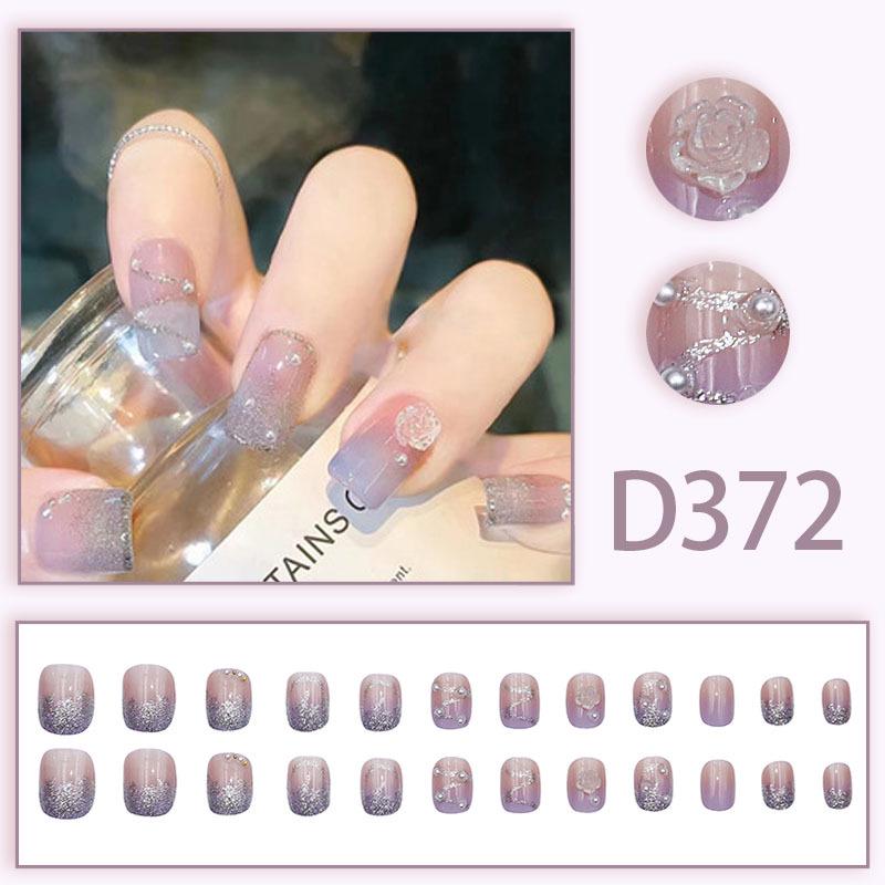 Summer Fresh Peach Heart Ombre Nail Art with Diamond Accents