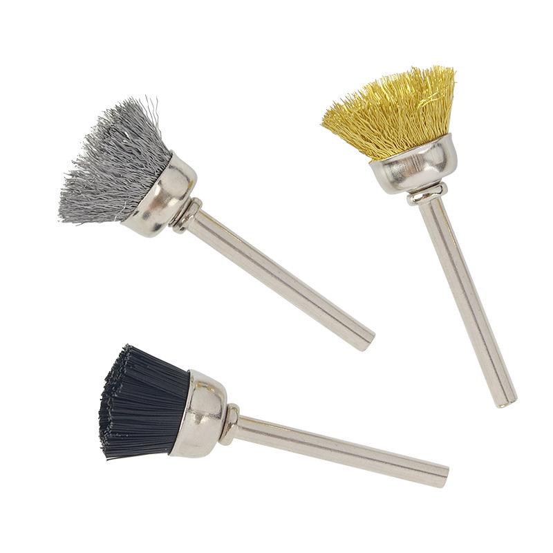 Mini Electric Grinder Brass Wire Brush for Cleaning and Polishing Jade, Emerald, and Mirrors