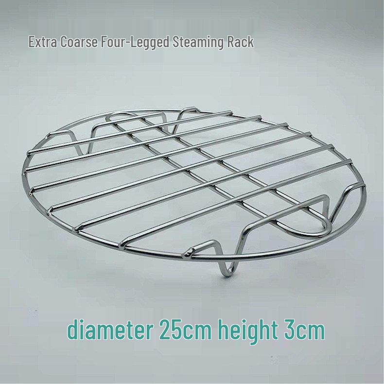 Stainless Steel Mini Steaming Rack & Heat Insulation Pad for Electric Pots