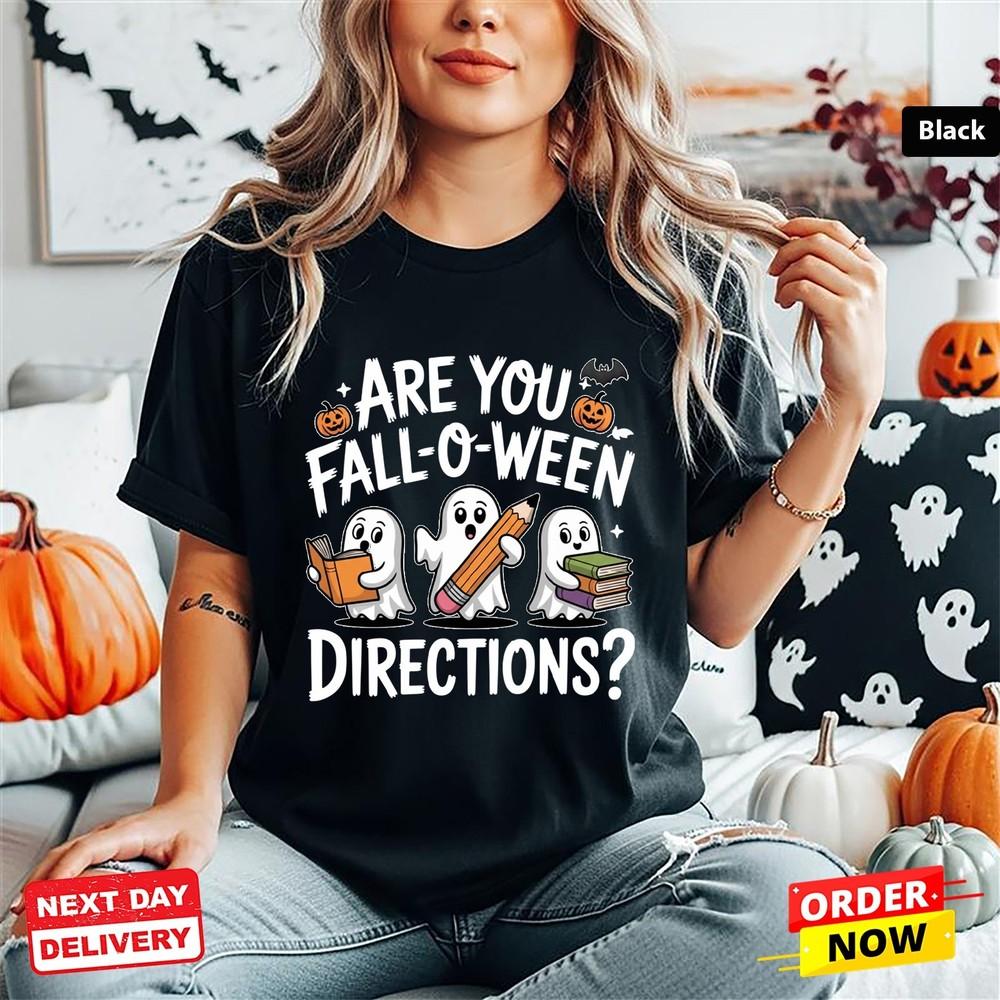 Funny Halloween Pumpkin Eat Ghost Shirt, Halloween Gamer Gift Unisex T-Shirt Unisex T-Shirt S