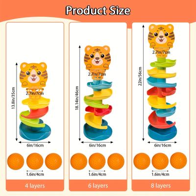 Tour à Boules Interactive pour Enfants - Jouet Éducatif avec Boules qui roulent et Mécanisme de Chute - Matériau ABS Durable