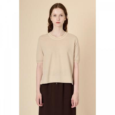 U Neck boUcle Knit Top B3f7k401
