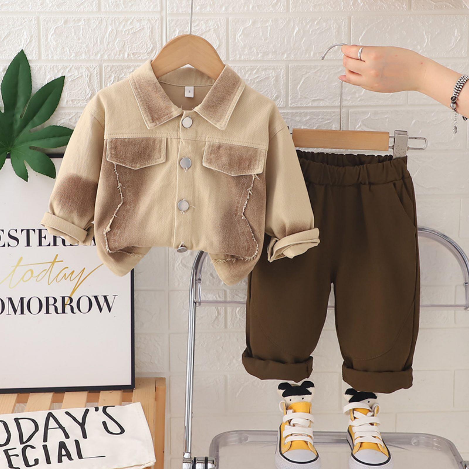 

Детский повседневный комплект с длинным рукавом, удобные наряды для повседневной носки 80