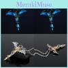 Luminous Winged Dragon Animal Shape Gold Alloy Necklace For Casual And Party Wear