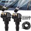 SEAMETAL 2pcs Car Windshield Washer Wiper Nozzle  Adjustable Spray Universal