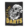 Lasst uns Darts spielen Totenkopf Dartscheibe Pfeil Decke Fleece Sofa Überwurfdecke Multifunktion für Couch Büro Überwürfe Bettdecke Steppdecke