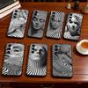Trippy Body Art Phone Case Black Silicone Soft For Samsung Galaxy A73,A72,A71,A70,A53,A52,A51
