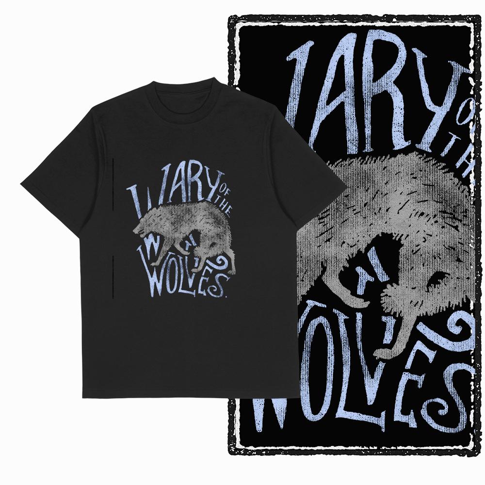 Coolmind MAE 100% Cotton Wolf Printed Exclusive Graphic Men T Shirt Big Size Streetwear Men Tshirt for Men T-shirt Tee Shirts