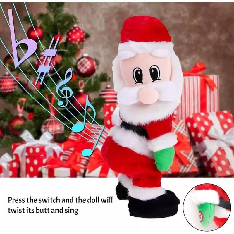 Whimsical Christmas Animated Santa Toy Featuring Lively Music And Charming Plush Design