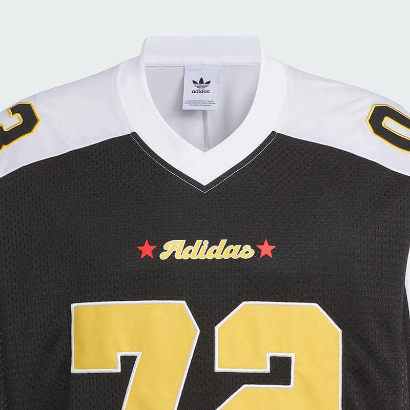 Adidas Originals Bbrtr Long Sleeve Jersey With Letter And Number Print Unisex Tops Black White KA8003