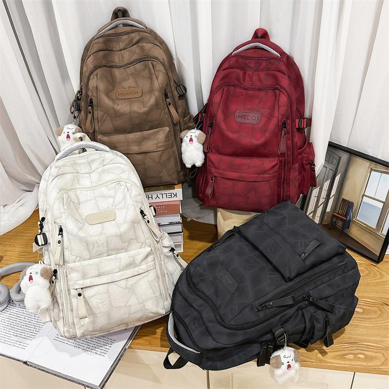 Stone Texture Pattern Student's Schoolbag Large Capacity Unisex Backpack