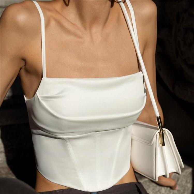 Women Elegant Lace Up Summer Sexy Backless Spaghetti Strap Bandage Party Top Crop Tops Streetwear