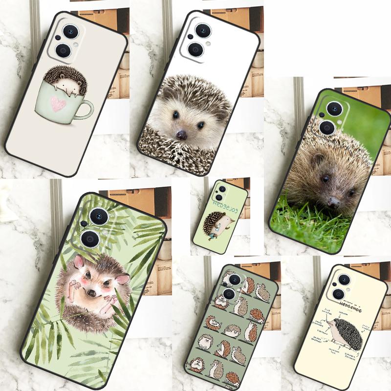 Hedgehog Case For OPPO Reno 10 Pro 11 F 4 5 6 7 8 Lite 4Z 5Z 8T OPPO Find X5 X2 X3 Lite X6 Pro Cover