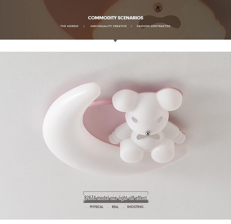 Modern Minimalist Children's Cartoon Ceiling Light for Bedroom