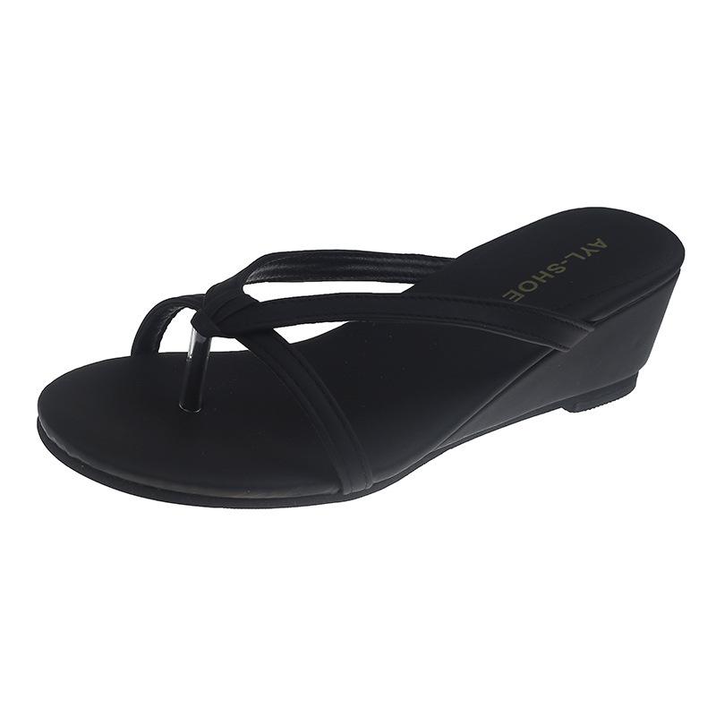

Pegged Heels Flip-flops, Women s Shoes, Toe-capped Thick-soled Slip-on Flip-flops 40 чорний