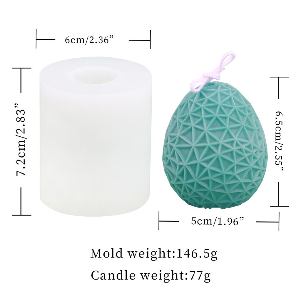 3D Easter Egg Silicone Mold Candle Making Chocolate Food Candy Cake Molds Form Mould Candles Business Round Flowers Easter Theme
