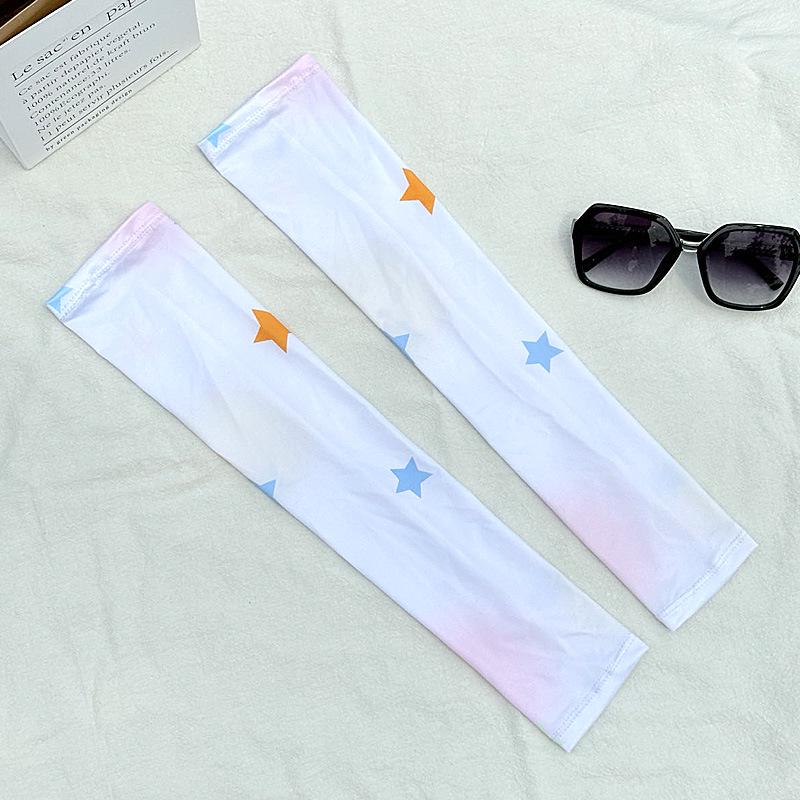 Women's Cute Korean Style Ice Silk Sleeves: Summer UV Protection & Breathable for Outdoor Cycling