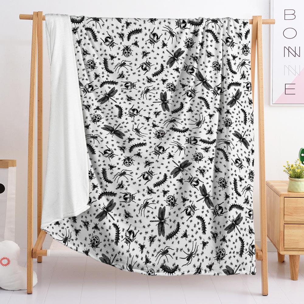 Flannel Blanket Bedroom Blanket European And American Size Blanket Digital Printing