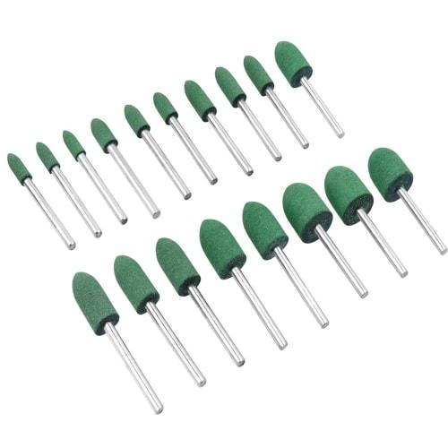 Wolfride Rubber Grinding Stones with Shanks, 5 Types of Grinding Bits, Cylindrical and Bullet Shapes, Grinding Rubber Grinding Stones for Electric Dri