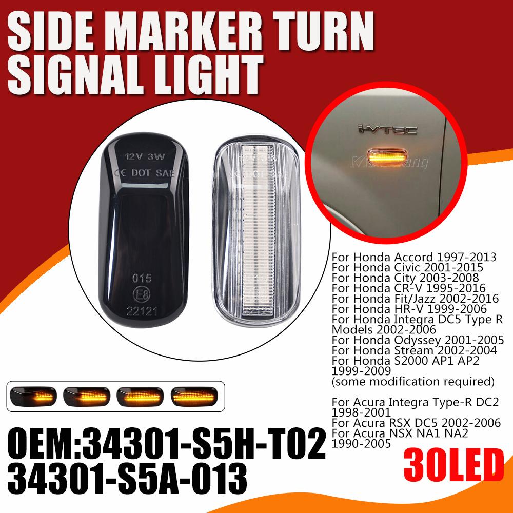 Nové LED boční obrysové světlo směrové světlo pro Honda Accord 1997-2013 Civic 2001-2015 City 2003-2008 CR-V 1995-2016 Fit Jazz