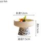 Color Enamel Ceramic High Footed Bowl Dessert Bowl Yogurt Bowl Snack Bowls Sushi Bowls Molecular Cuisine Specialty Tableware