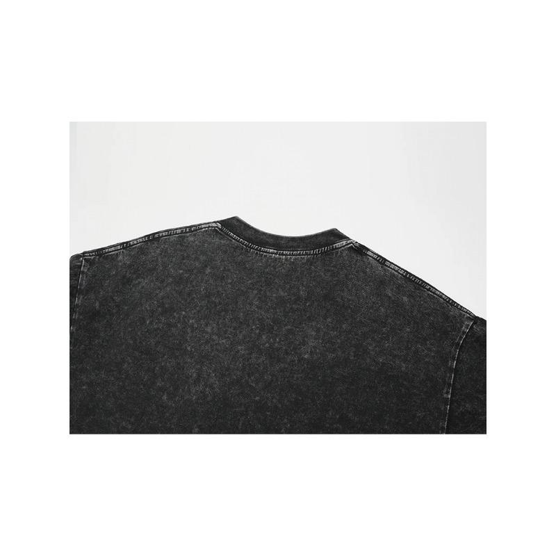 European sizes Men's T-Shirt Water-Washed Pure T-Shirts Suitable for Men, Featuring Swedish Bladee Design
