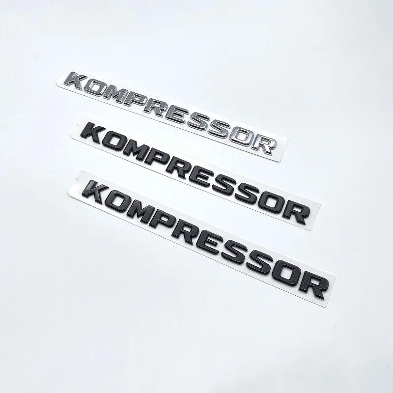 Chrome Black for Mercedes Benz Kompressor Emblem Rear Trunk Badge Lettering Stickers CLK SLK SL CLS ML A B C S R Class Accessori