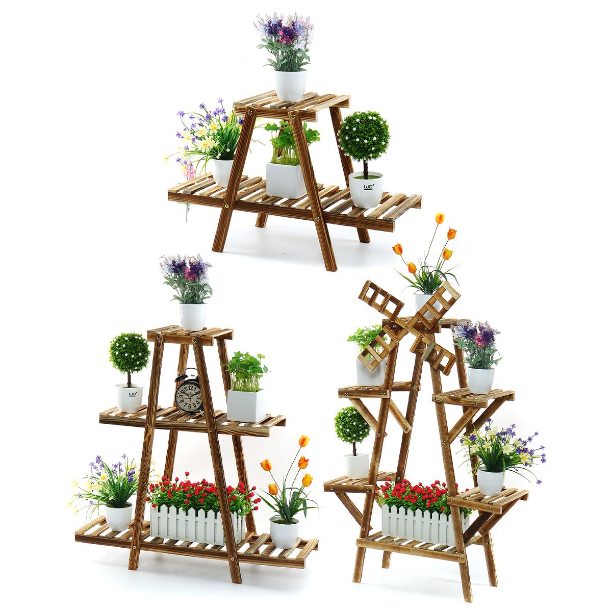 

Винтажная деревянная подставка для растений, балконный цветочный горшок, лестница, полка, уличная садовая подставка, кашпо, комнатные горшки для растений, стеллаж для домашнего хранения, декор