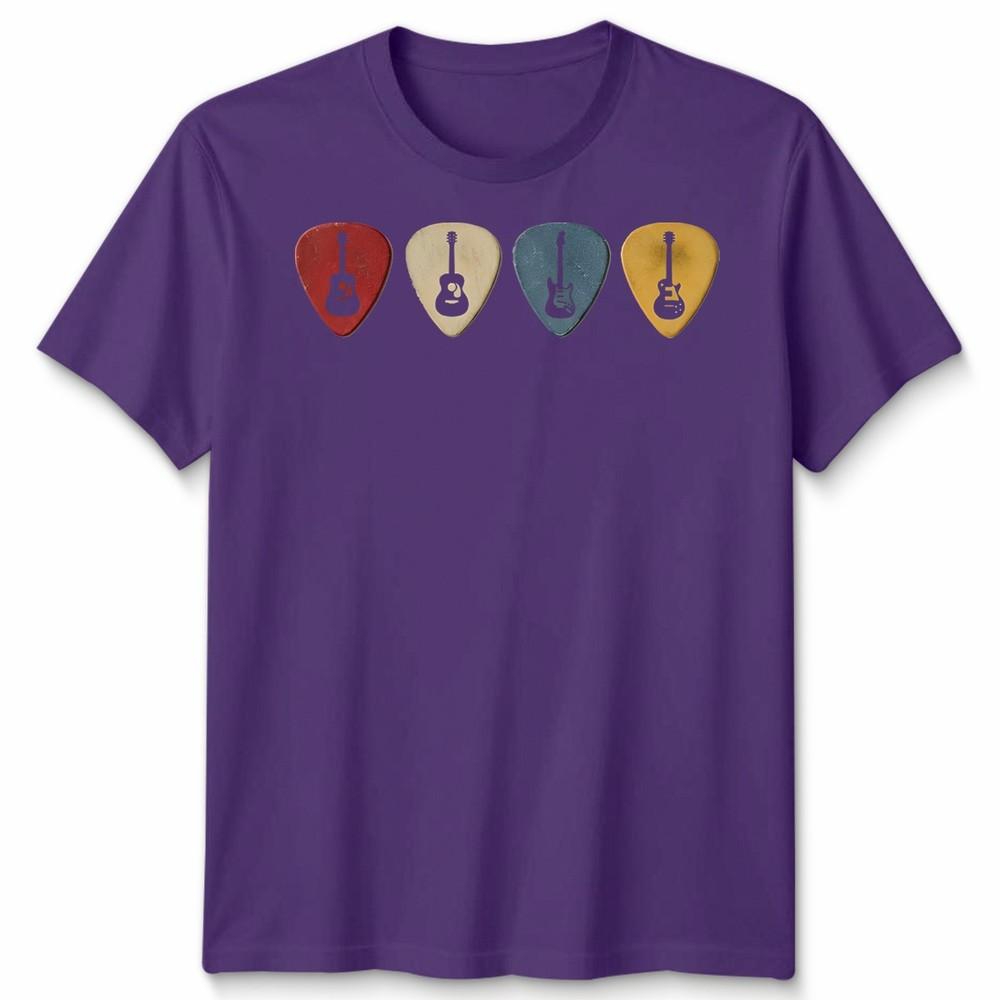 Guitar Pick Unisex T Shirt Gift For Guitarist Retro Vintage Unisexs Unisexs Tee