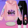 2026 Lässiges Mädchen-Oberteil und Jungen-Kapuzenjacke Set. Jungen Sportshirt mit Cartoon-Aufdruck. Herbst/Winter Langarmhose.