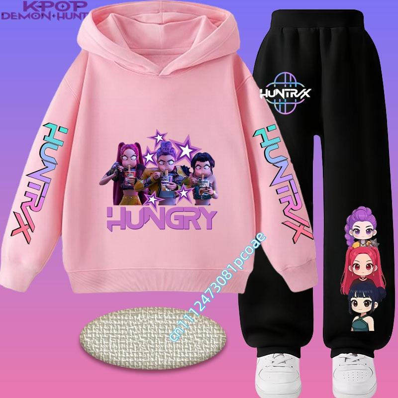2026 Lässiges Mädchen-Oberteil und Jungen-Kapuzenjacke Set. Jungen Sportshirt mit Cartoon-Aufdruck. Herbst/Winter Langarmhose.