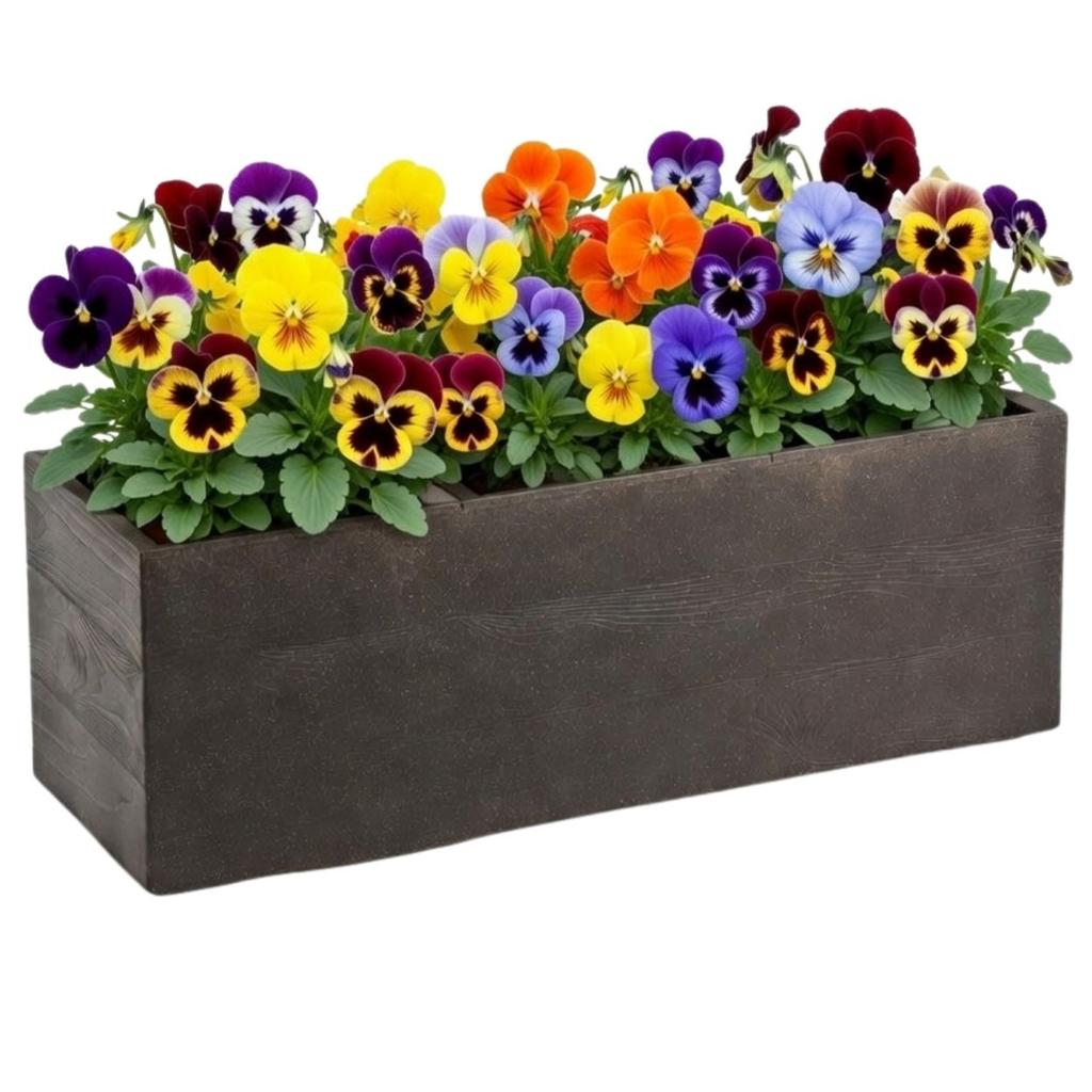 Donica Betonique Na Kółkach Deska Coffee Espresso 90X30Xh30 Cm