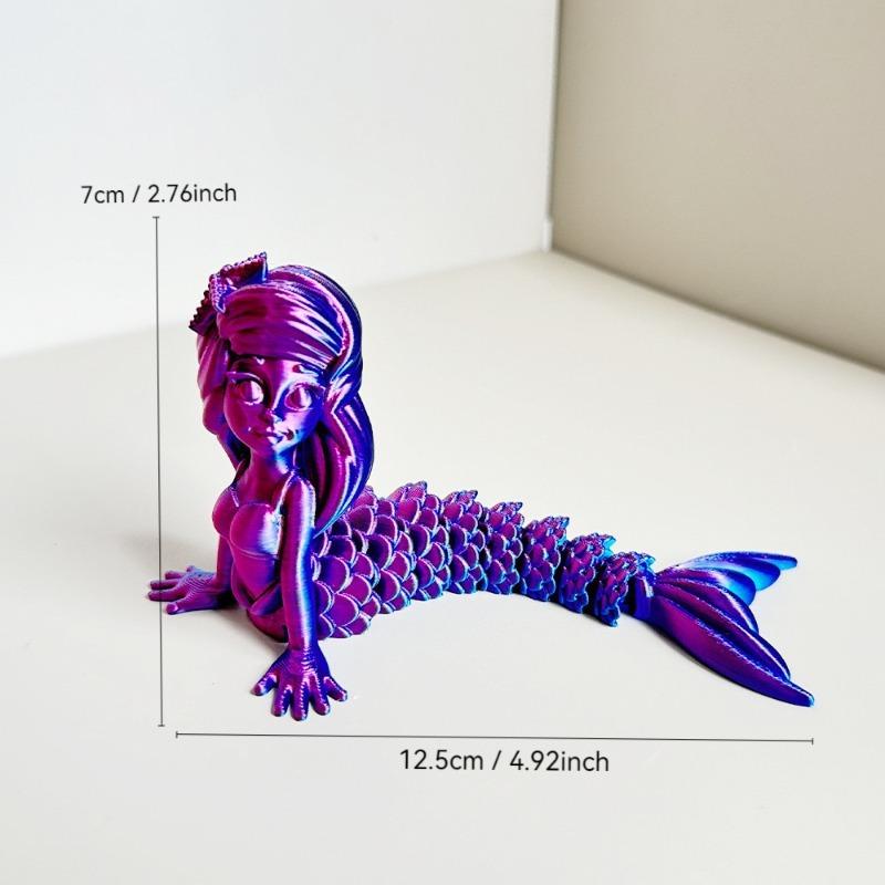 Mermaid 3D Printed Exquisite Figure Colorful Multi-Jointed Movable Girl Birthday Party High-quality Gift for Girl Like Figurines