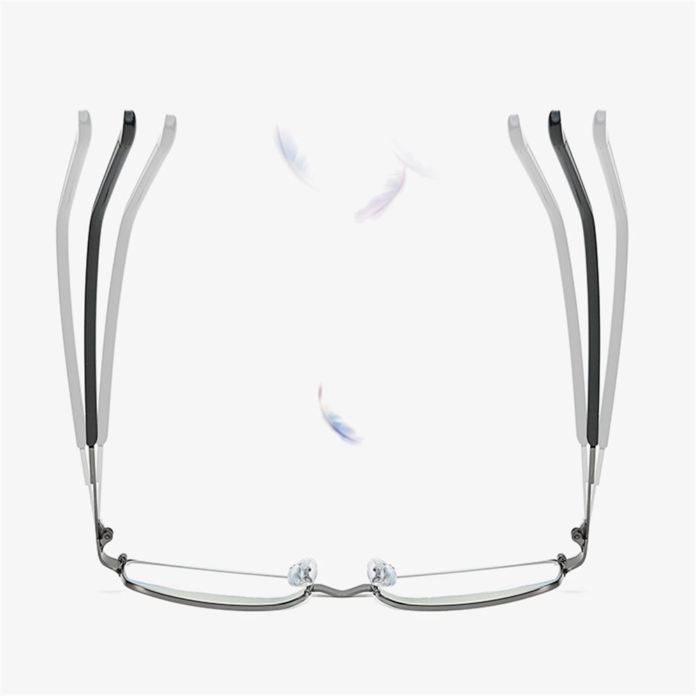 1Pc Stainless Steel Men Business Reading Glasses Anti Blue Light Presbyopic Optical Glasses Computer Readers +1.0 ~ 4.0
